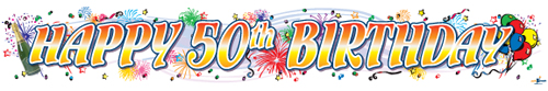 Happy 50th Birthday Banner Printable Free - Printable Word Searches