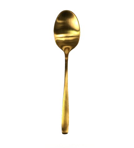 Brushed Gold Dessert Spoon