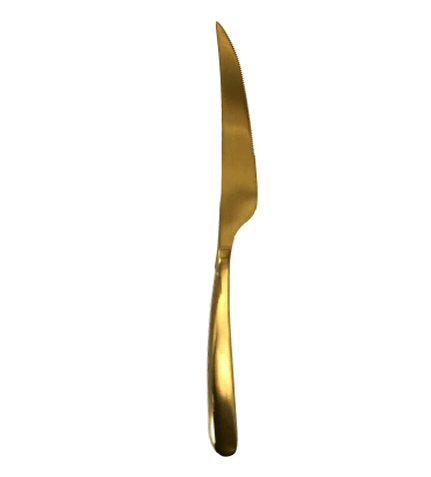 Brushed Gold Dinner Knife